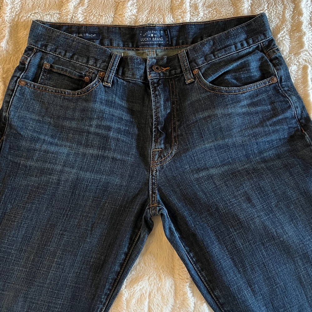 Lucky Brand 221 Original Straight Men's Dark Blue Jeans